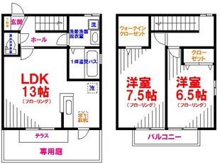 ツインオークスコートの物件間取画像